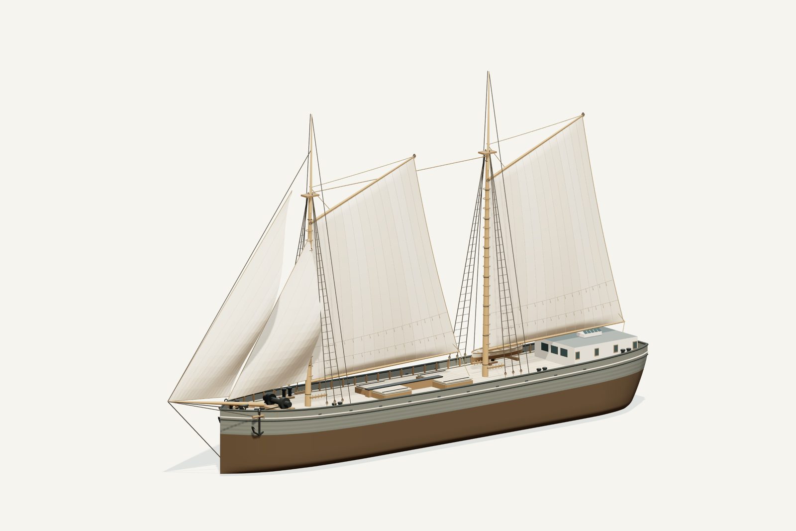 A.J. (Alida Jane) Rogers reconstruction, three quarter view, rendered from the 3D model