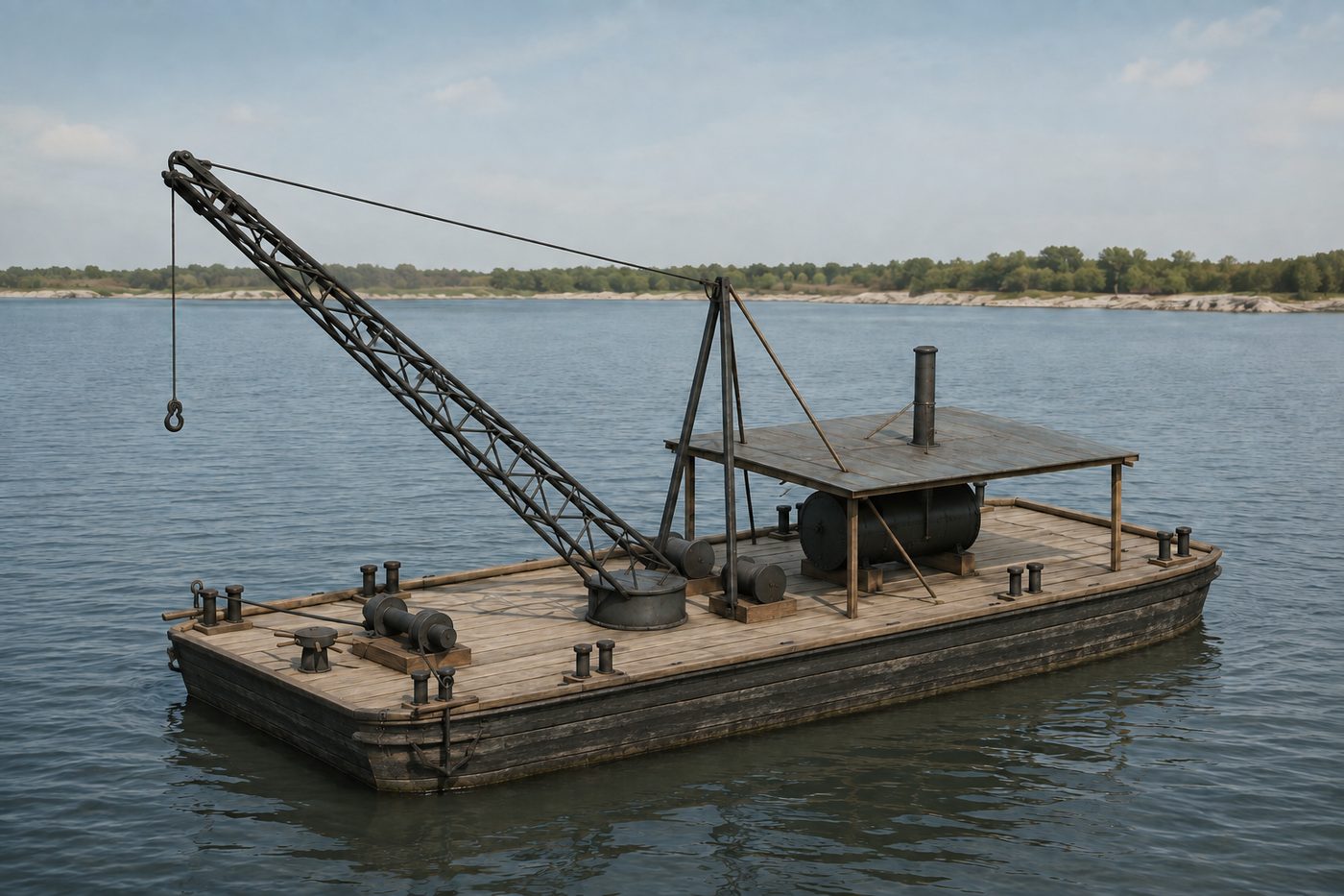 AI-generated illustration of the Haltiner's Barge