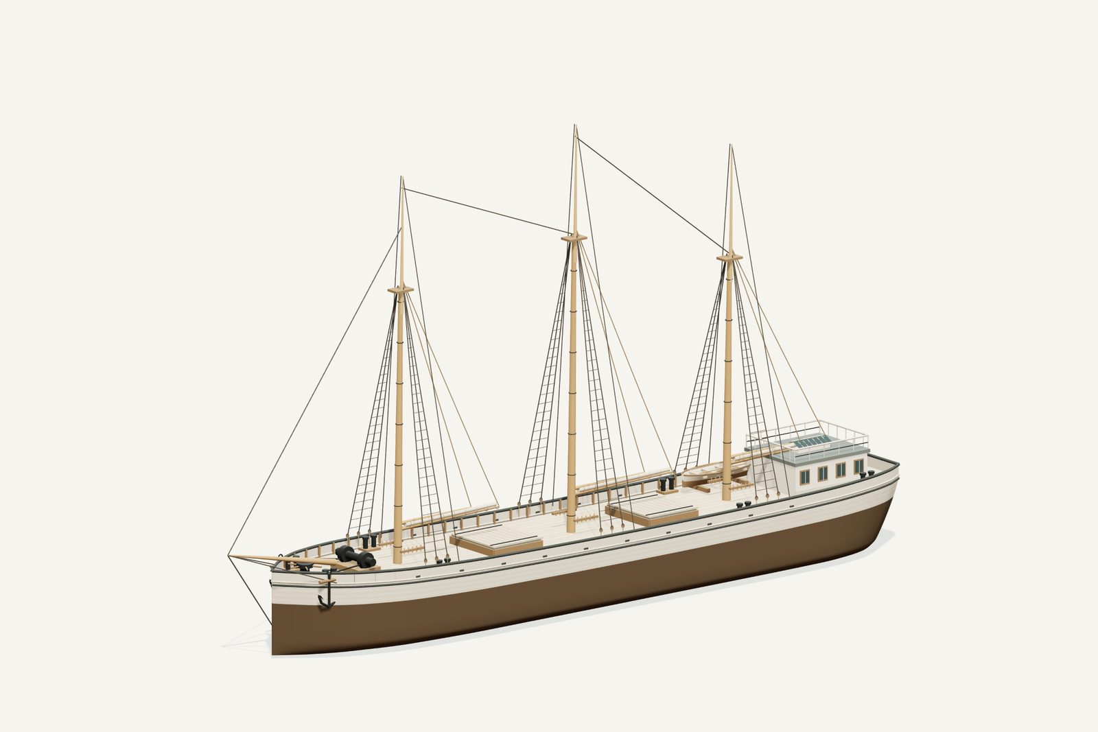 Light Guard reconstruction, three quarter view, rendered from the 3D model