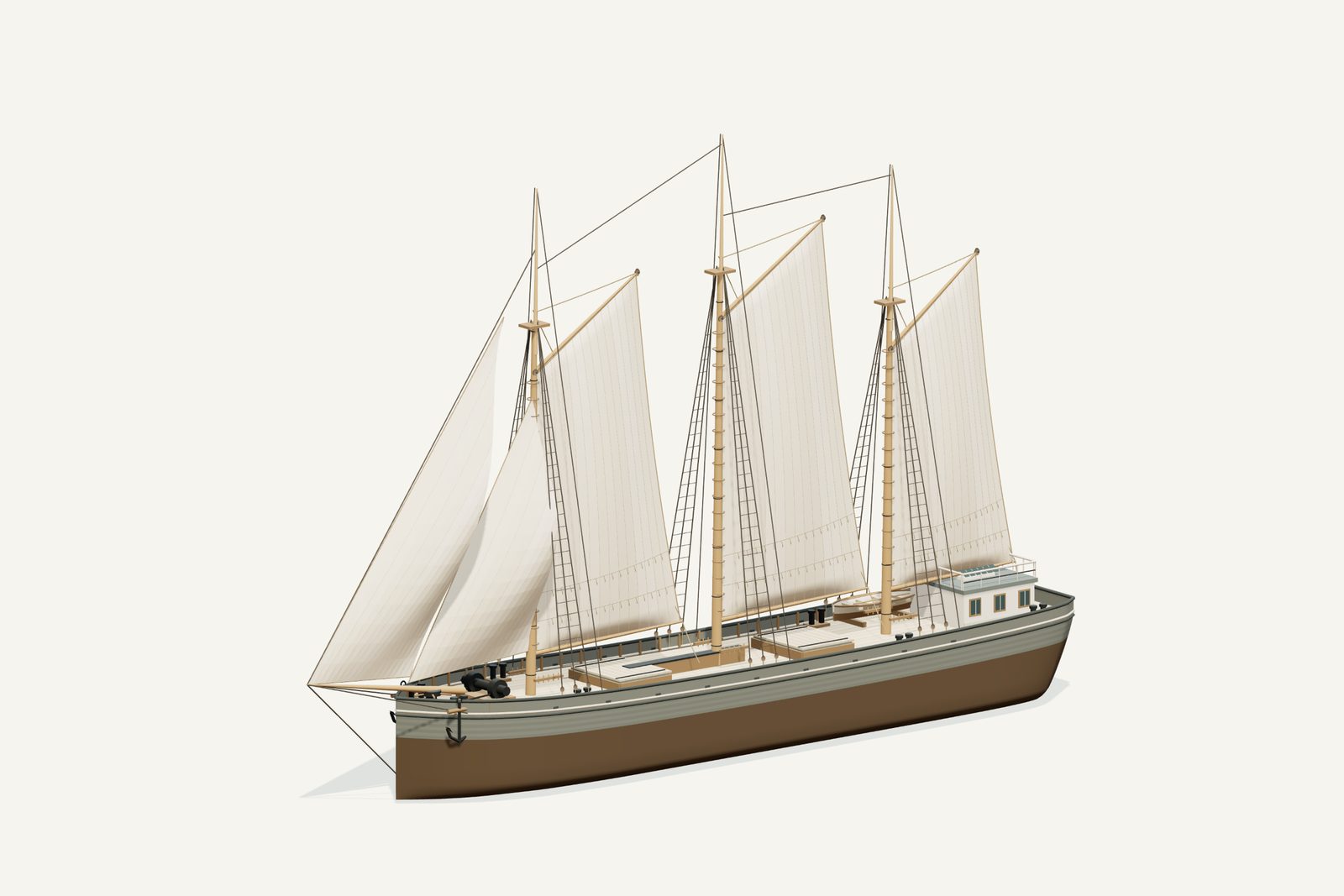 Lucinda Van Valkenburg reconstruction, three quarter view, rendered from the 3D model