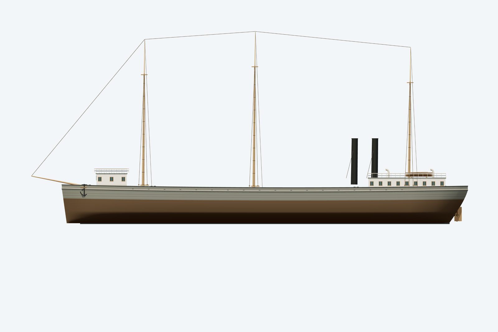 Manhattan reconstruction, broadside view, rendered from the 3D model
