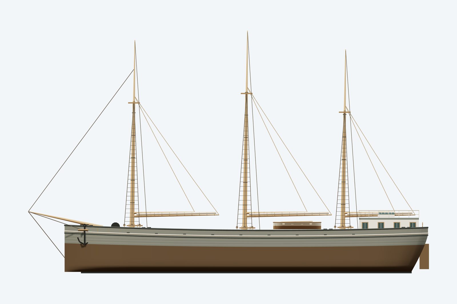 Mediator reconstruction, broadside view, rendered from the 3D model