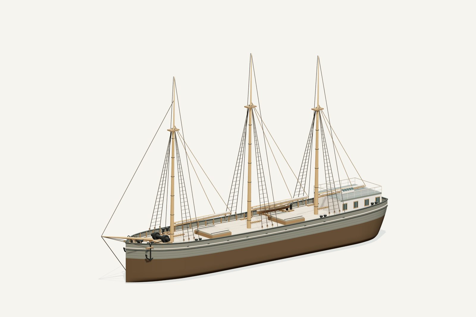Mediator reconstruction, three quarter view, rendered from the 3D model