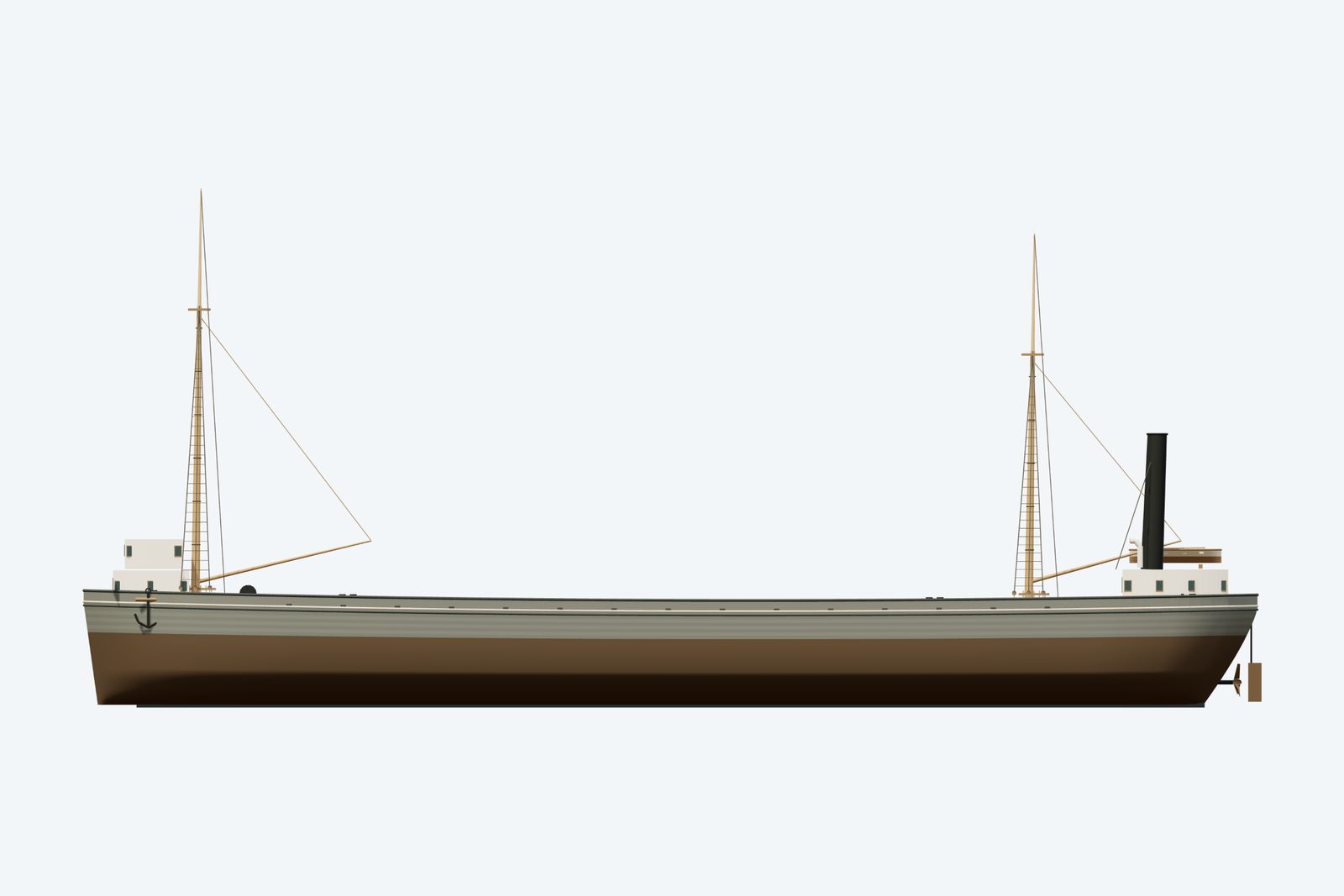 Nahant reconstruction, broadside view, rendered from the 3D model