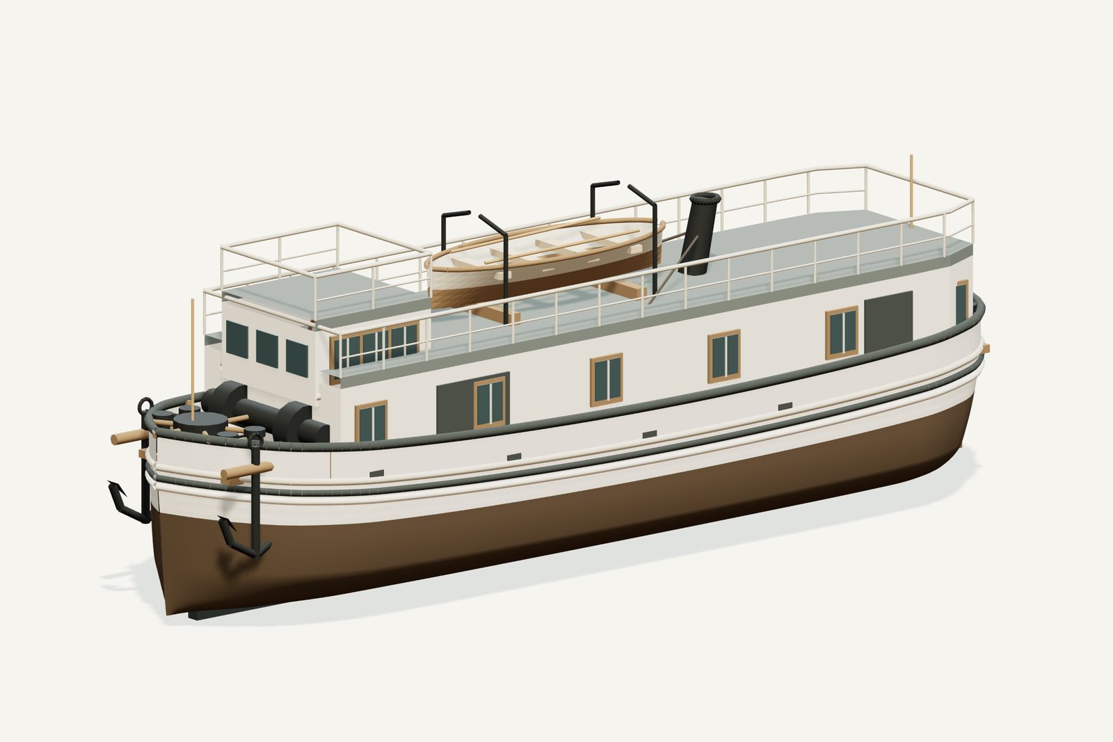 Ora Endress reconstruction, three quarter view, rendered from the 3D model