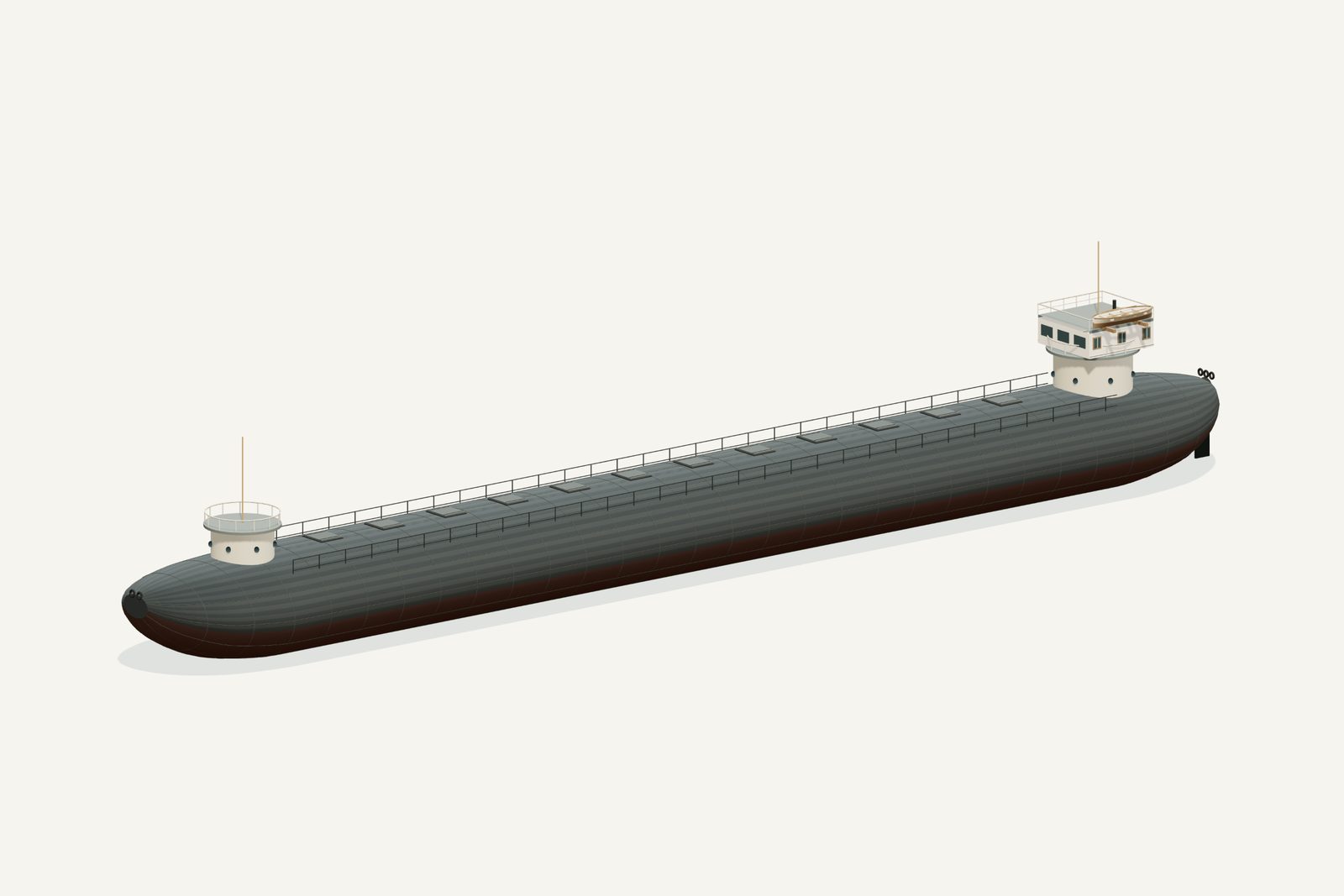 Sagamore reconstruction, three quarter view, rendered from the 3D model