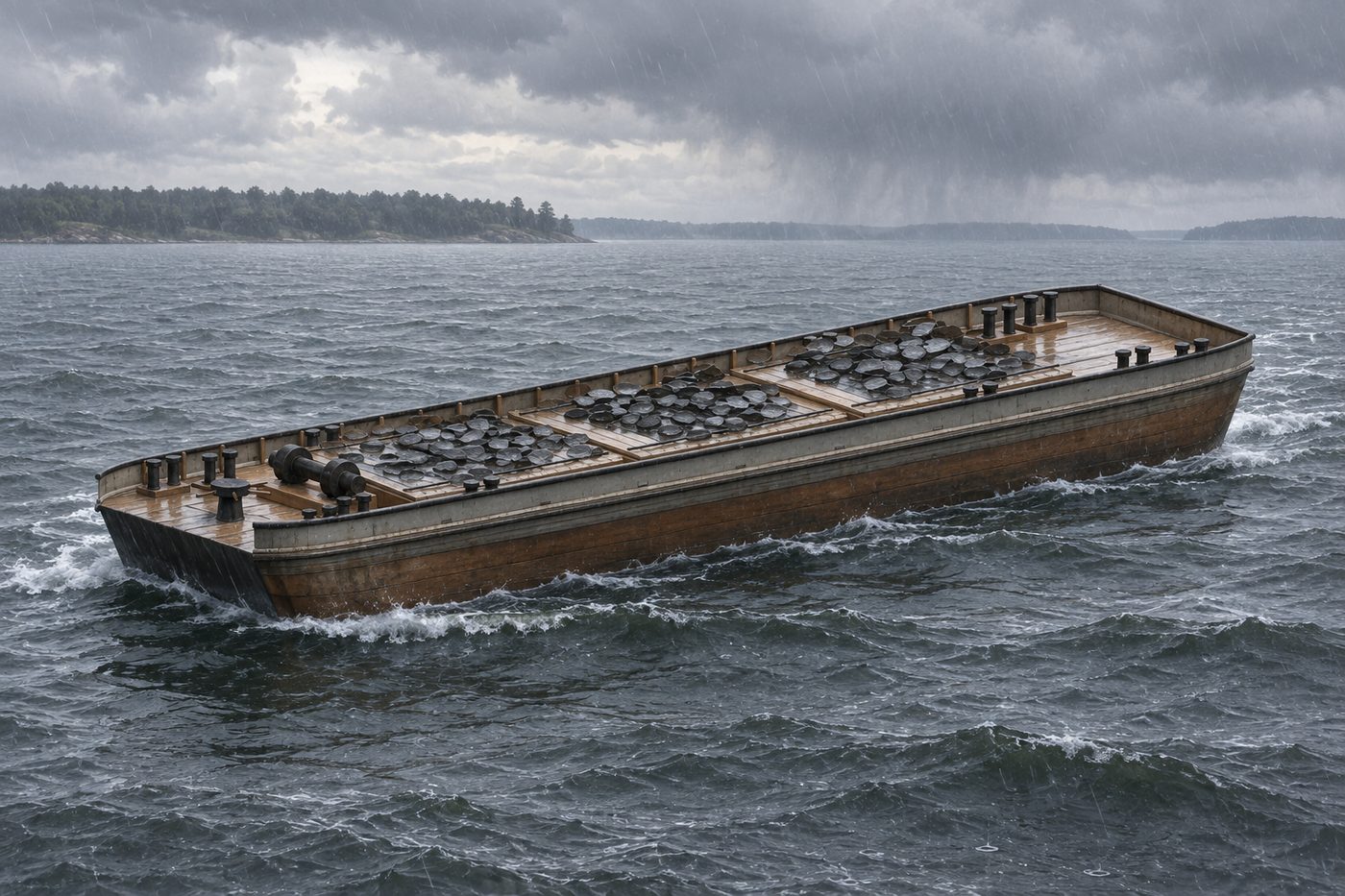 AI-generated illustration of the "Shale Scow"