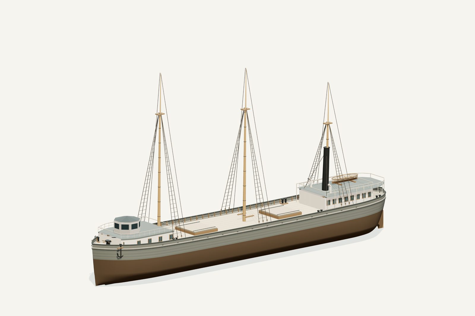 Vienna reconstruction, three quarter view, rendered from the 3D model