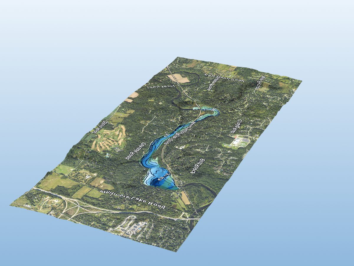 Depth map of Barton Pond