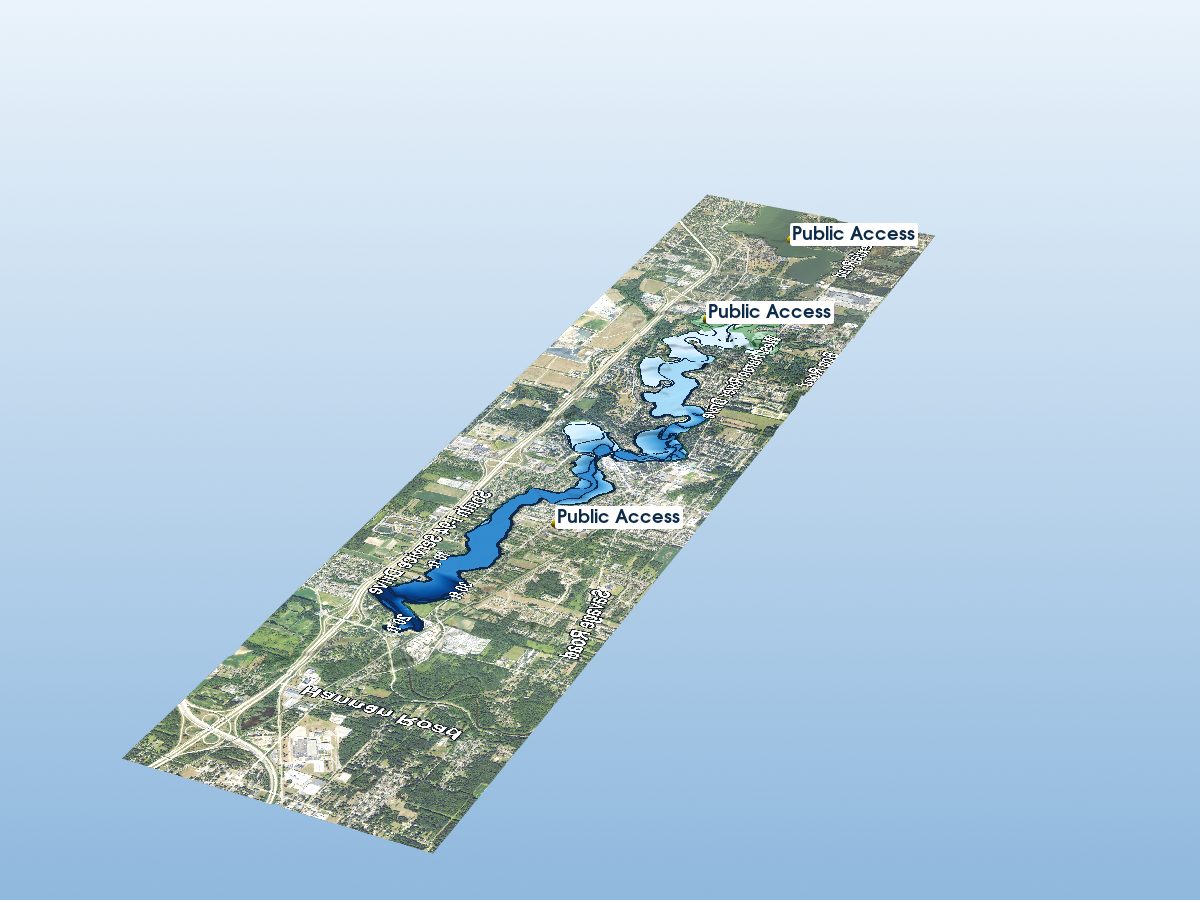 Depth map of Belleville Lake