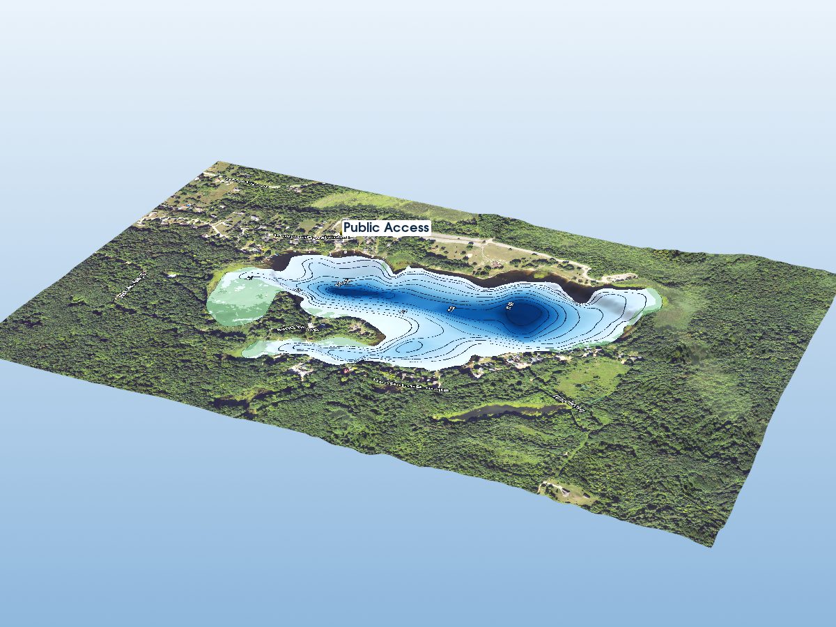 Depth map of Big Fish Lake