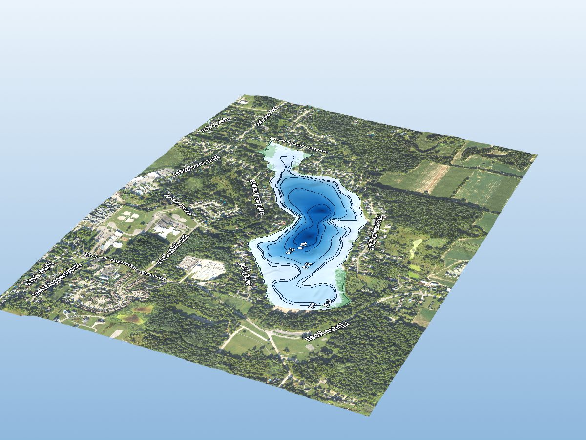 Depth map of Byram Lake