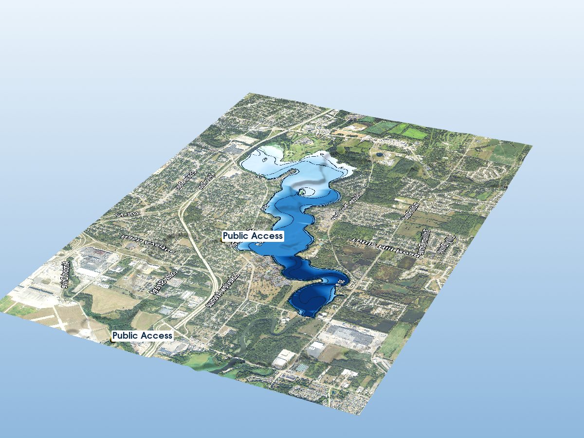 Depth map of Ford Lake
