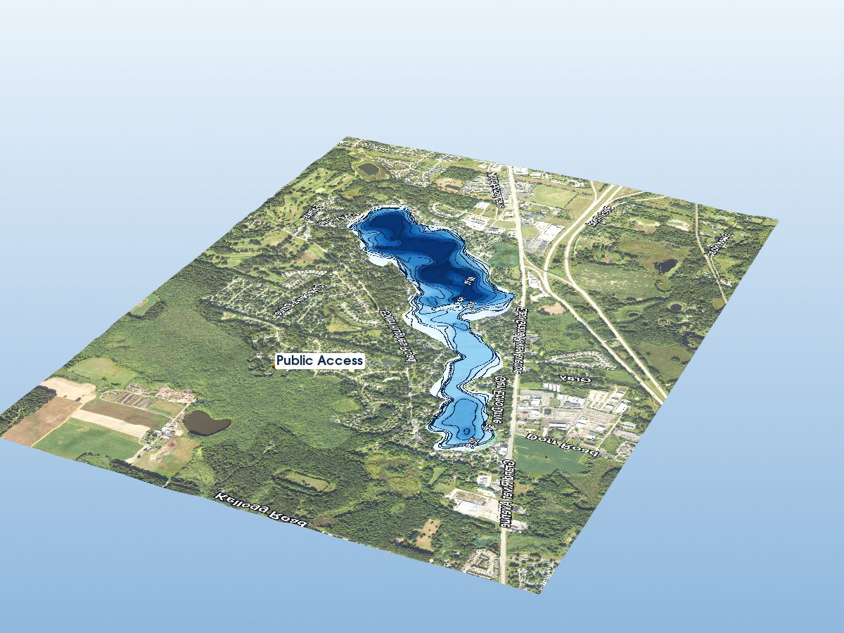 Depth map of Lake Chemung