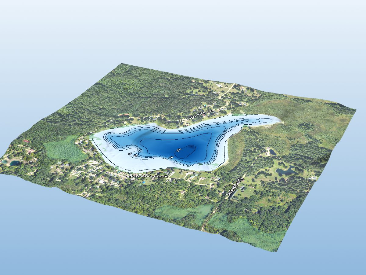 Depth map of Millers Lake