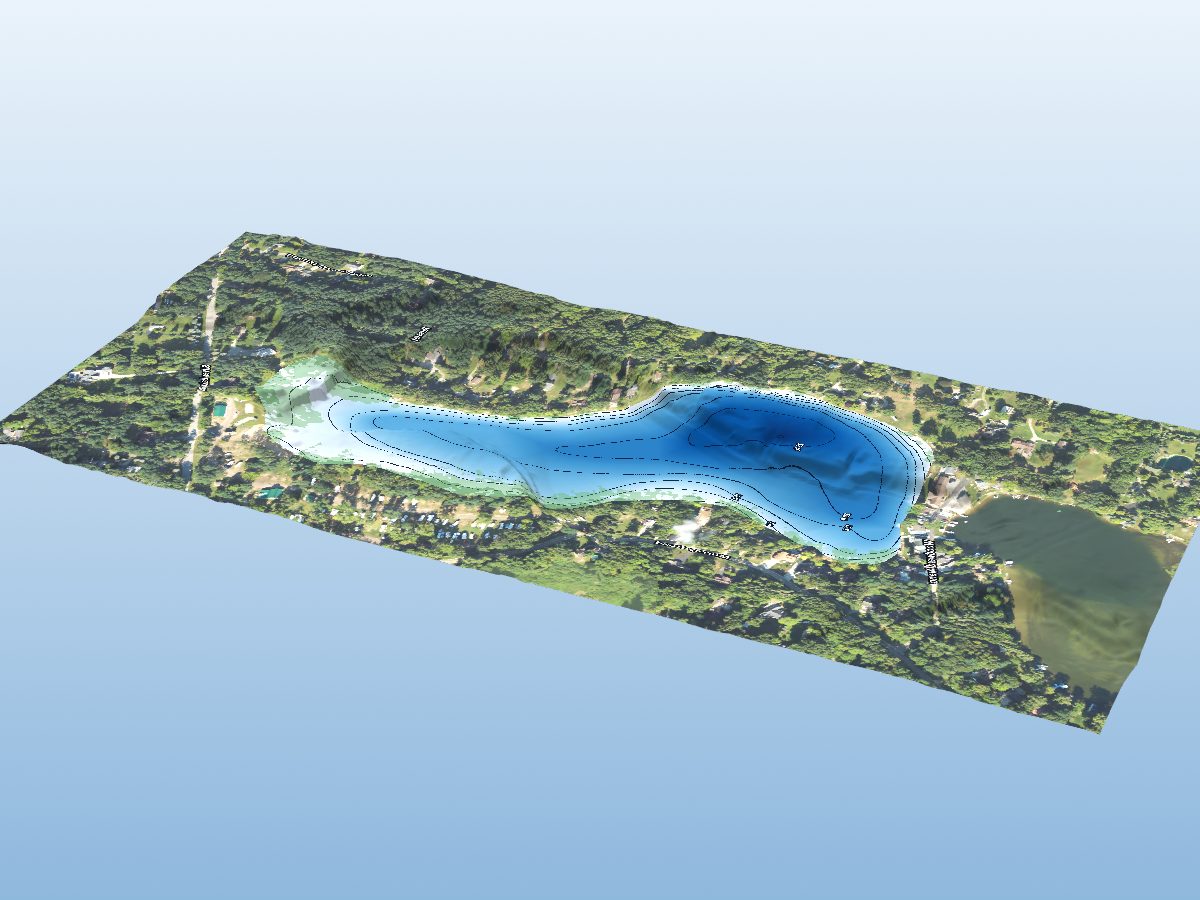 Depth map of Myers Lake