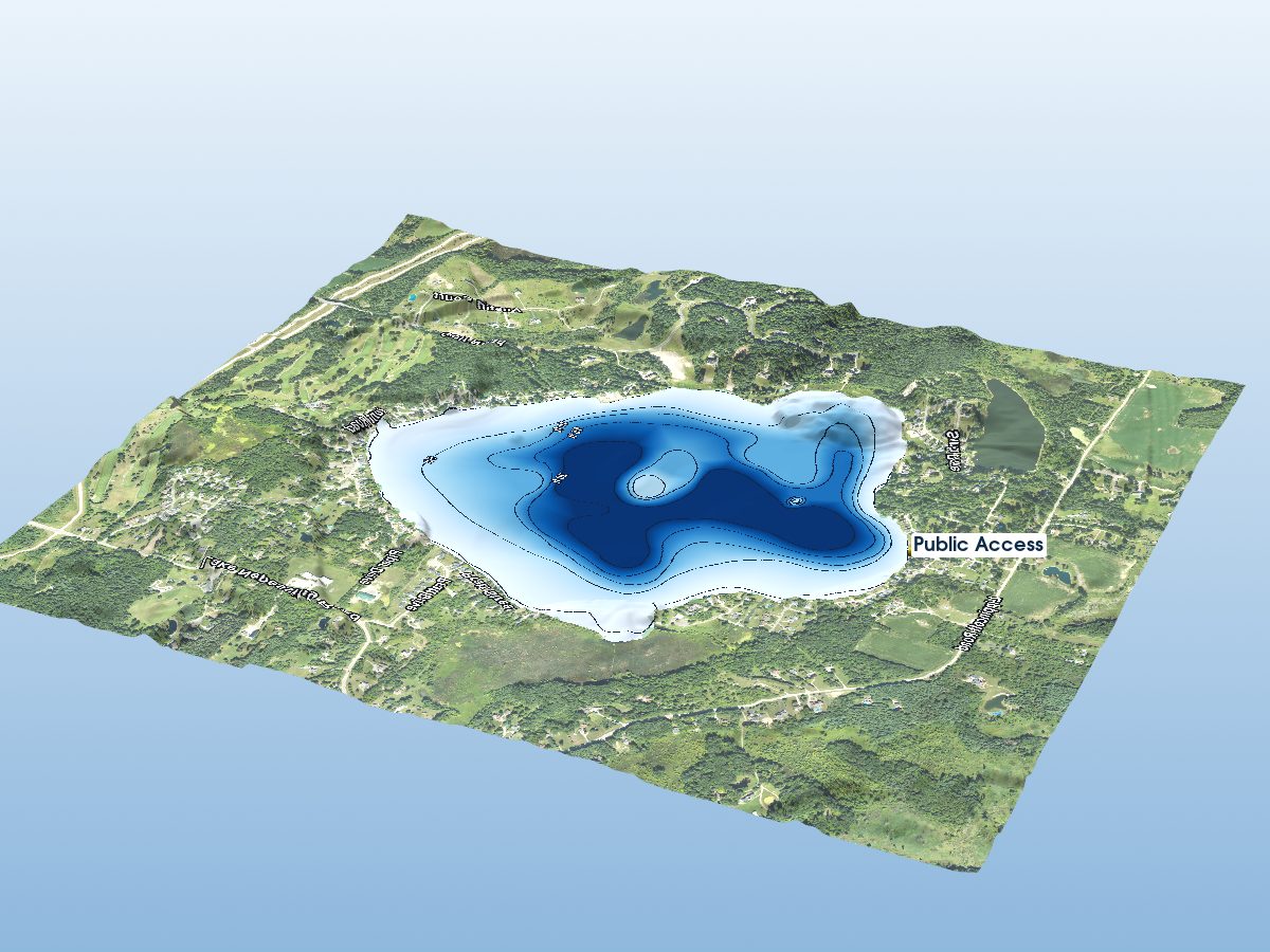 Depth map of Nepessing Lake