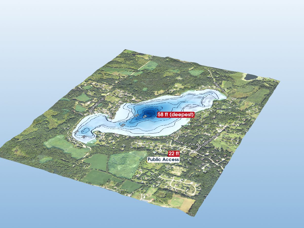 Depth map of North Lake