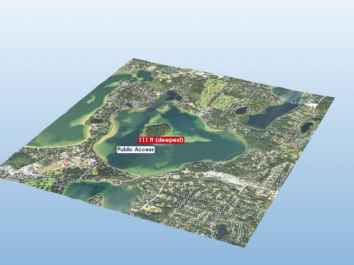 Depth map of Orchard Lake