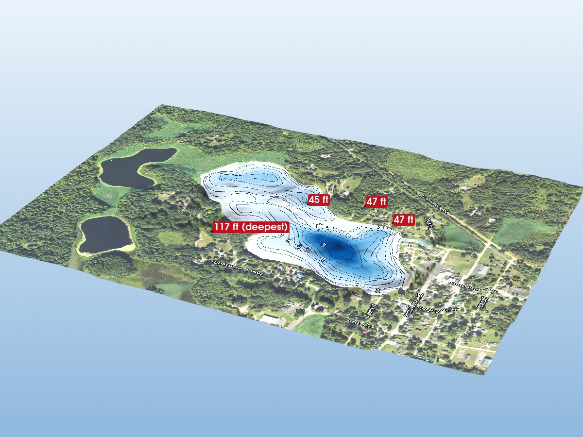 Depth map of Otter Lake