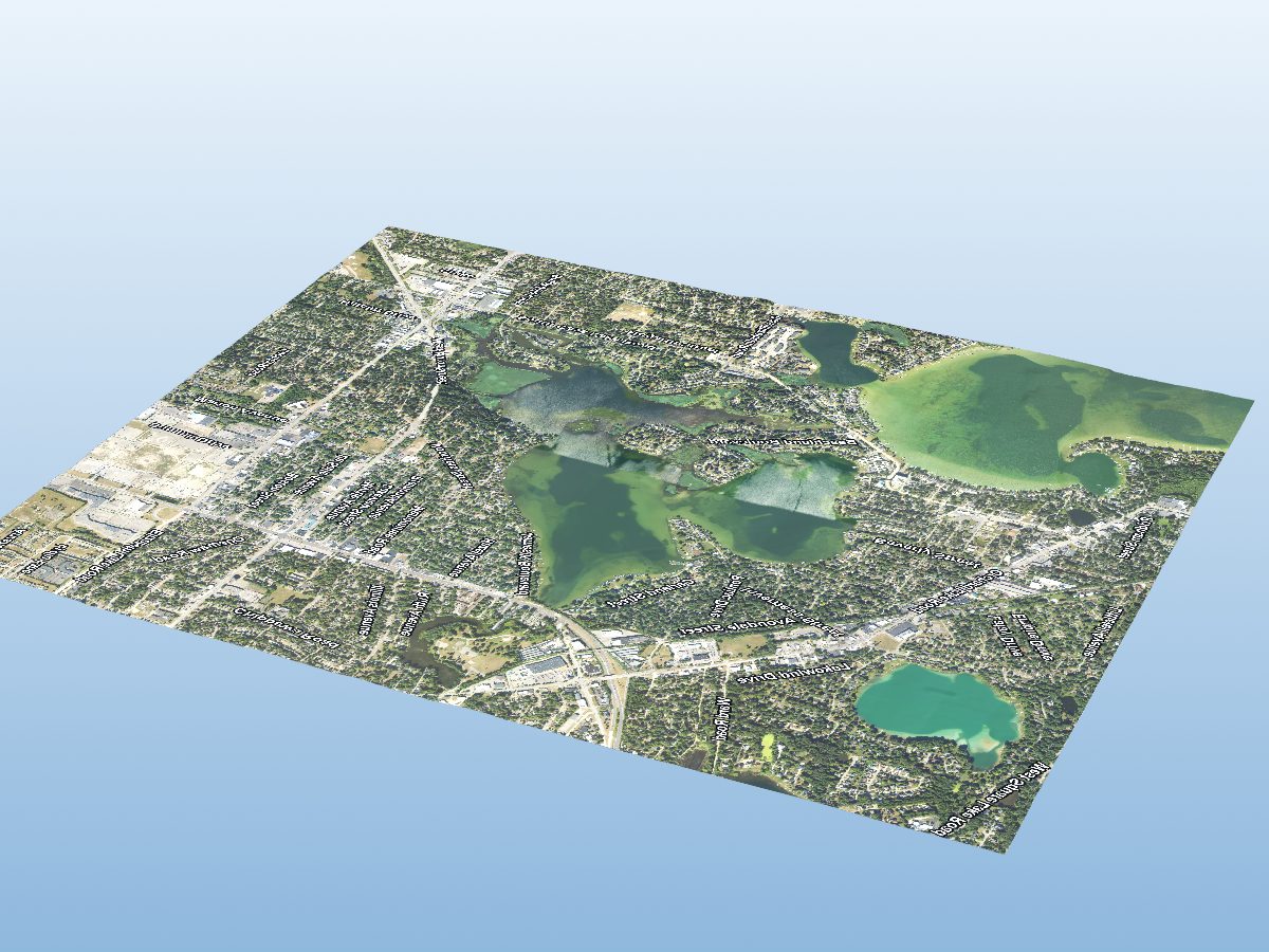 Depth map of Otter Lake