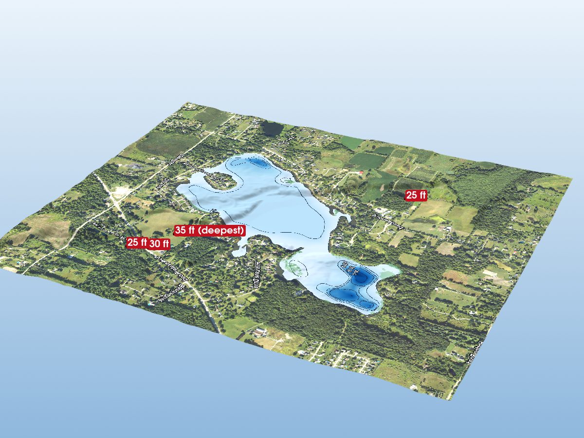 Depth map of Shinanguag Lake