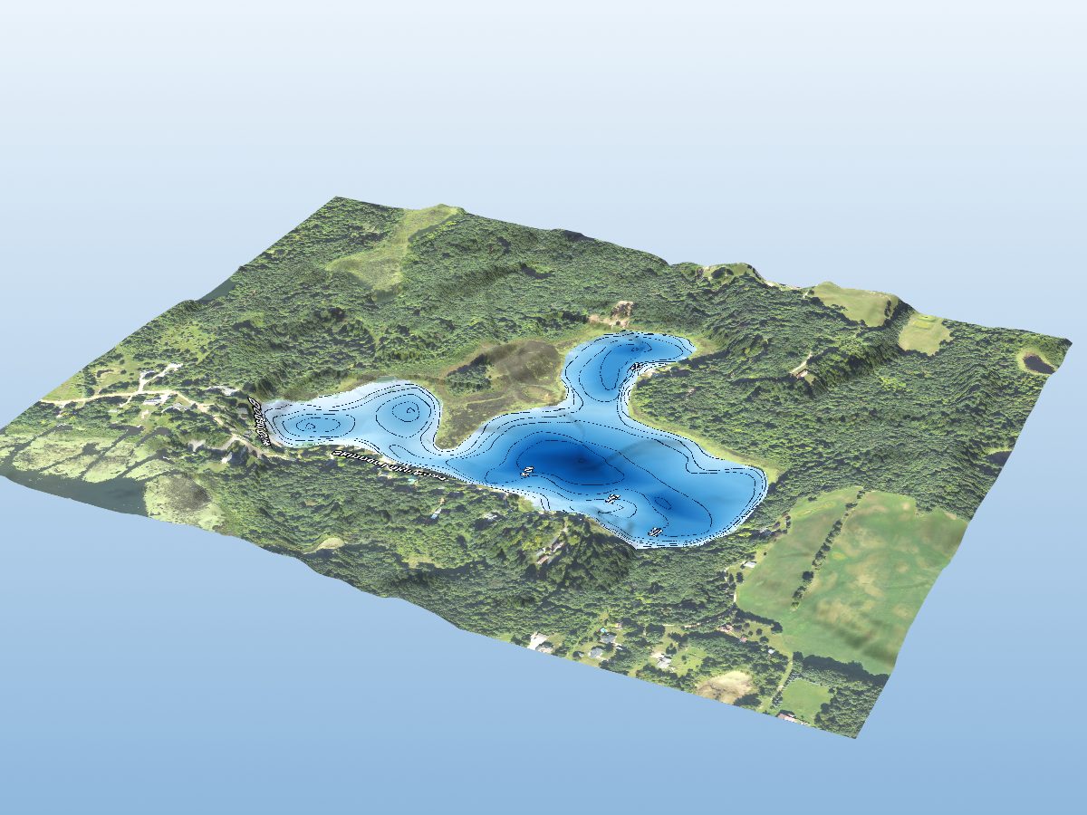 Depth map of Skinner Lake