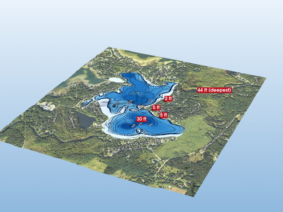 Depth map of Strawberry Lake