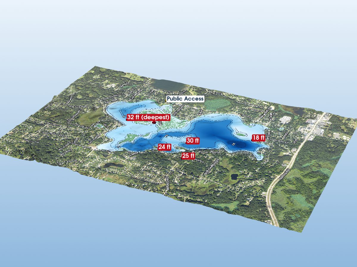 Depth map of White Lake